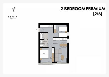 05.Fenix Furano Floor Plan-2 Bedroom Premium(FX216)