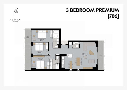 08.Fenix Furano Floor Plan-3 Bedroom Premium penthouse (706)